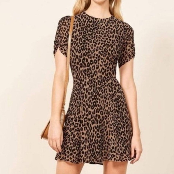 Reformation Leopard Mini Dress - Picture 2 of 9